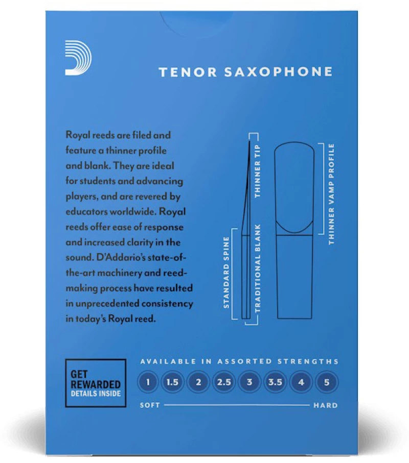 D'Addario Royal RKB1025 - Καλάμι Τενόρ Σαξόφωνο 2.5 (1 τεμ.)