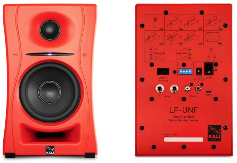 Kali Audio LP UNF Red - Ζεύγος αυτοενισχυόμενων monitors 4,5 ιντσών με Bluetooth