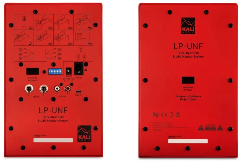 Kali Audio LP UNF Red - Ζεύγος αυτοενισχυόμενων monitors 4,5 ιντσών με Bluetooth