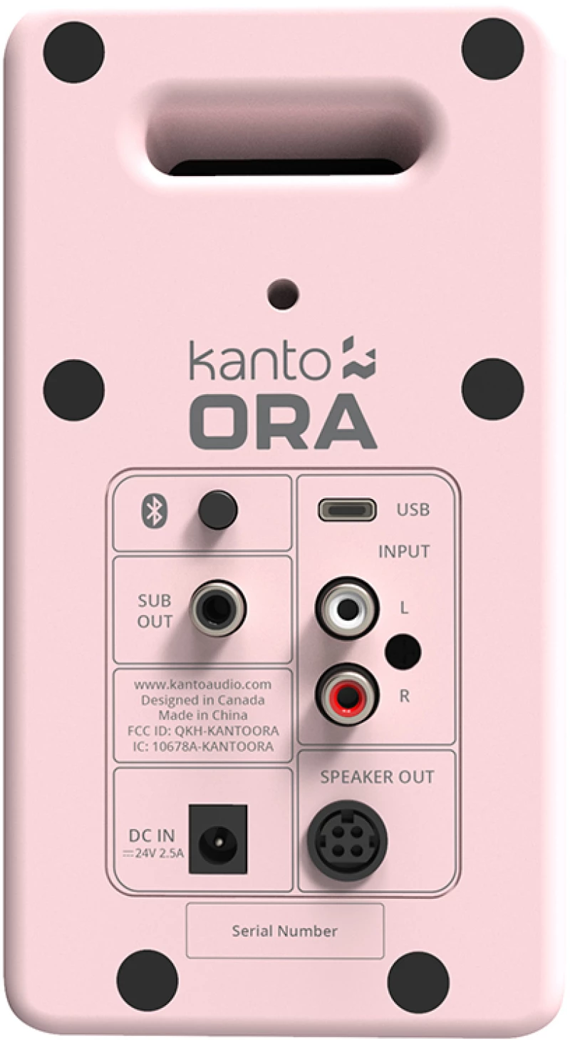 Kanto Audio ORA Matte Pink - Ζεύγος αυτοενισχυόμενων desktop monitors 3 ιντσών με Bluetooth
