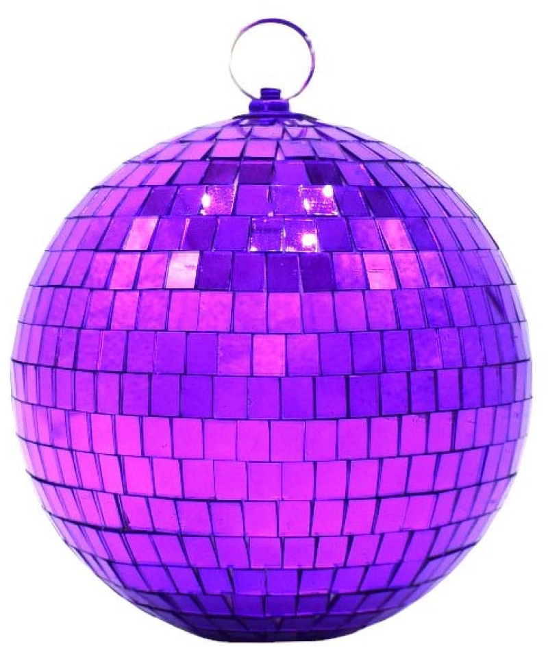 Disco χριστουγεννιάτικη μπάλα σε μωβ απόχρωση σετ δύο τεμαχίων 15 εκ