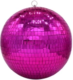 Disco χριστουγεννιάτικη μπάλα σε φούξια απόχρωση 30 εκ