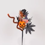 Διακοσμητικό κλαδί Halloween με κολοκύθα σετ έξι τεμαχίων 34 εκ
