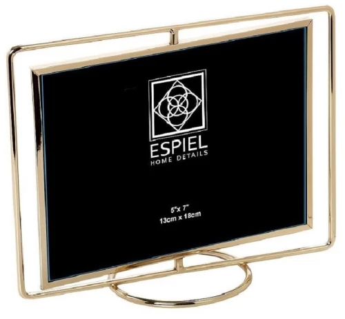 Classic κορνίζα μεταλλική σε χρυσή απόχρωση οριζόντια για φωτογραφία 13x18 εκ