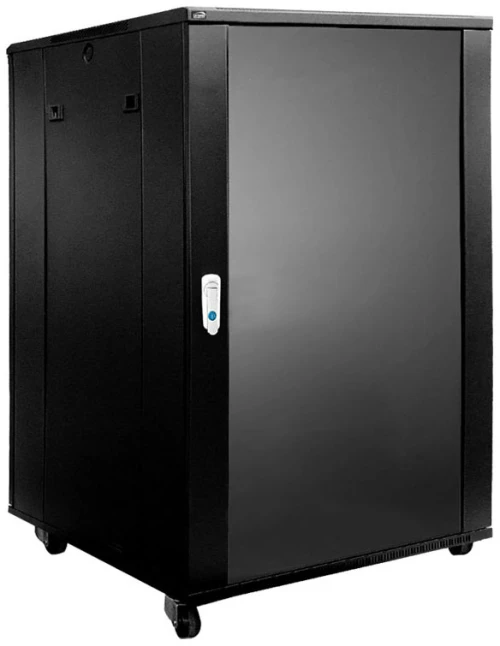 Caymon SPR618 - Μεταλλικό rack 18U τροχήλατο, με γυάλινη πόρτα και κλειδαριές