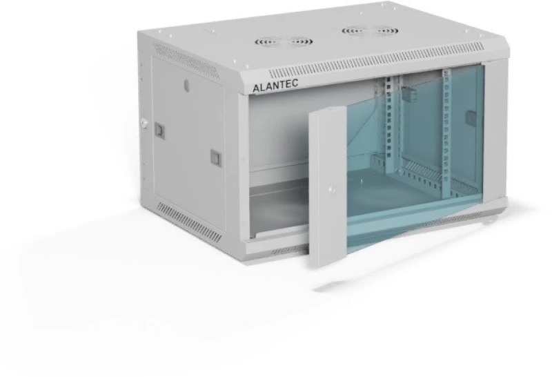 ALANTEC Racking cabinet 19" 6U 600x450, Grey FLAT PACK
