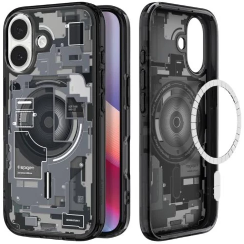 Θήκη TPU & PC Spigen Ultra Hybrid Mag Magsafe Apple iPhone 17 Zero One Μαύρο