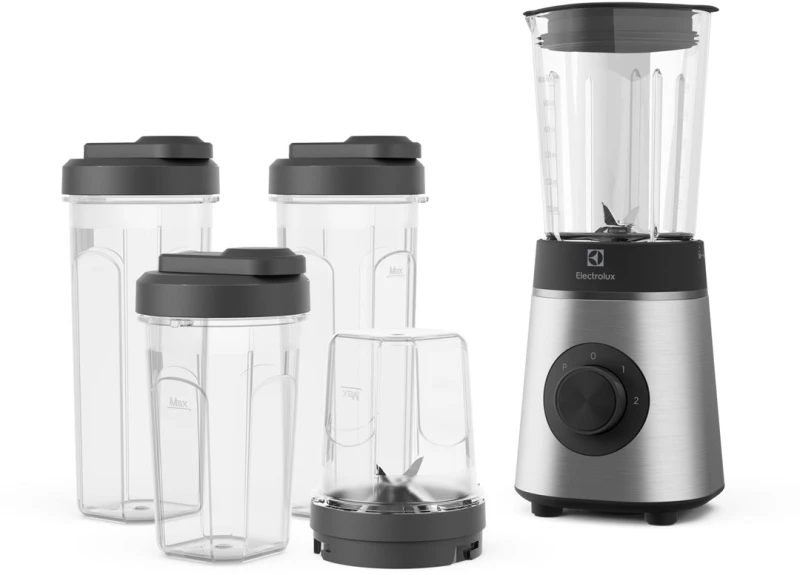 Electrolux E4CB1-6ST 1 L Tabletop blender 350 W Black, Stainless steel, Transparent