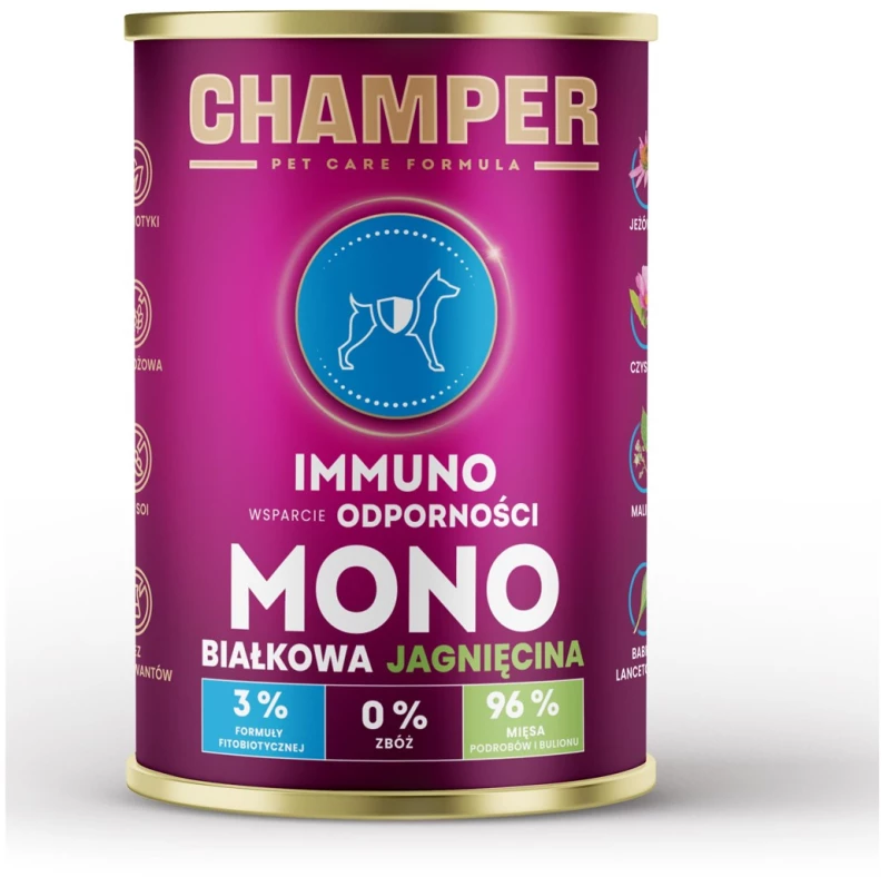 CHAMPER Immuno Monoprotein Lamb - wet dog food - 400g