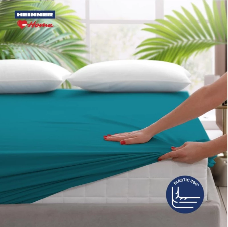 Heinner HR-SHEET160-TRQ Σεντόνι με λάστιχο 160x200 cm TRQ
