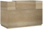 Γραφείο reception Lotus pakoworld σε χρώμα φυσικό 140x70x110εκ