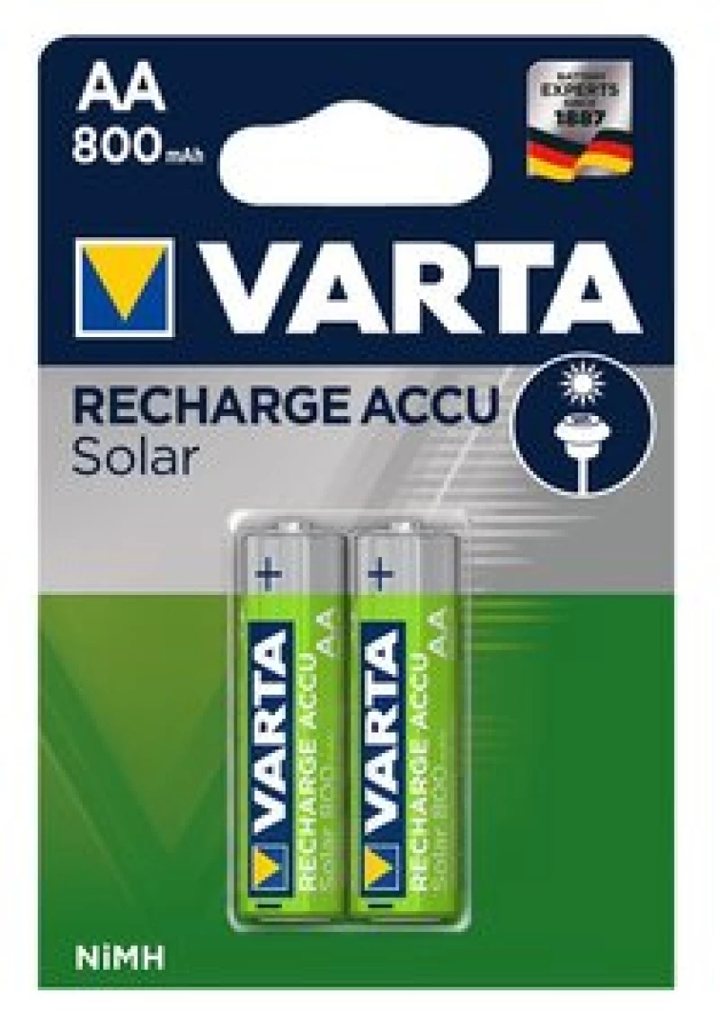 VARTA επαναφορτιζόμενη μπαταρία solar 56736, 800mAh, AA HR6 Mignon, 2τμχ