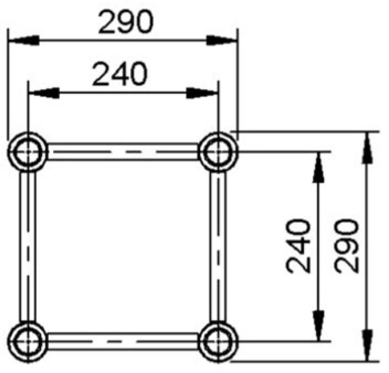 FOS Truss FT34-200 Alu - Τετράγωνη τράσα 200cm αλουμίνιο