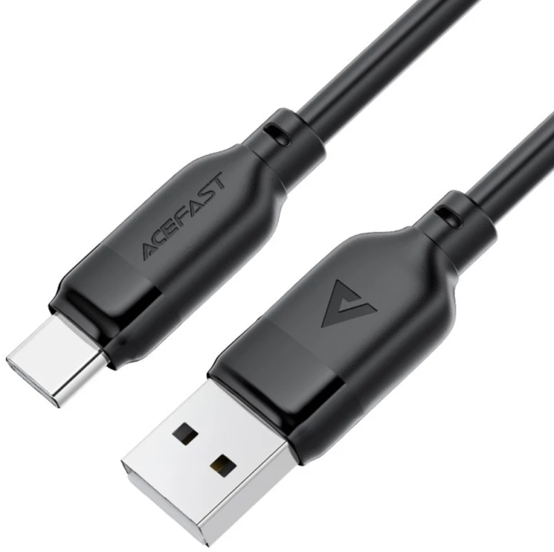 Καλώδιο Acefast C16-04 USB-A σε USB-C 3A USB2.0 με Ενισχυμένες Άκρες Μαύρο 1.2m