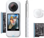 Insta360 X4 Air Starter Bundle White - Lightweight 8K 360 AI Act Cam Selfie stick,2xbattery,lens cap