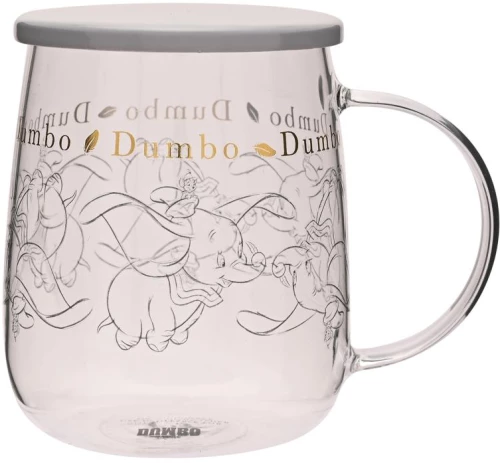 DISNEY - Dumbo - Glass Mug with Lid 18oz
