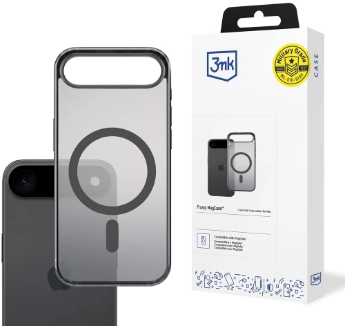3mk Frosty MagCase for iPhone 17 Air - Black