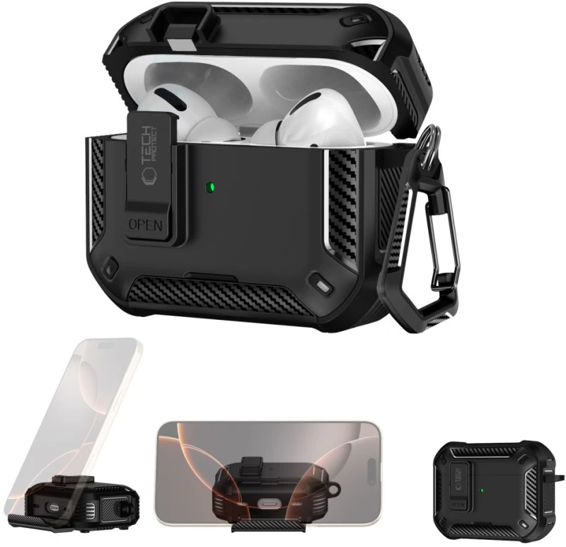 Tech-Protect Carbonox MagSafe case for AirPods Pro - black