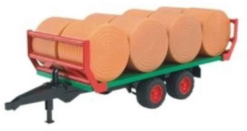 Bruder - Bale Transport Trailer with 8 round bales (BR2220) / Toys