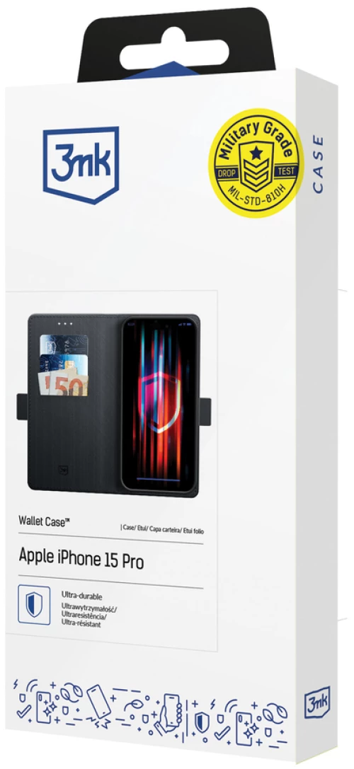 3mk Wallet Case for Xiaomi Redmi 15 4G / 15 5G - black