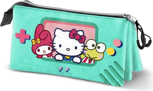 HELLO KITTY - Video Game - Triple Pencil Case