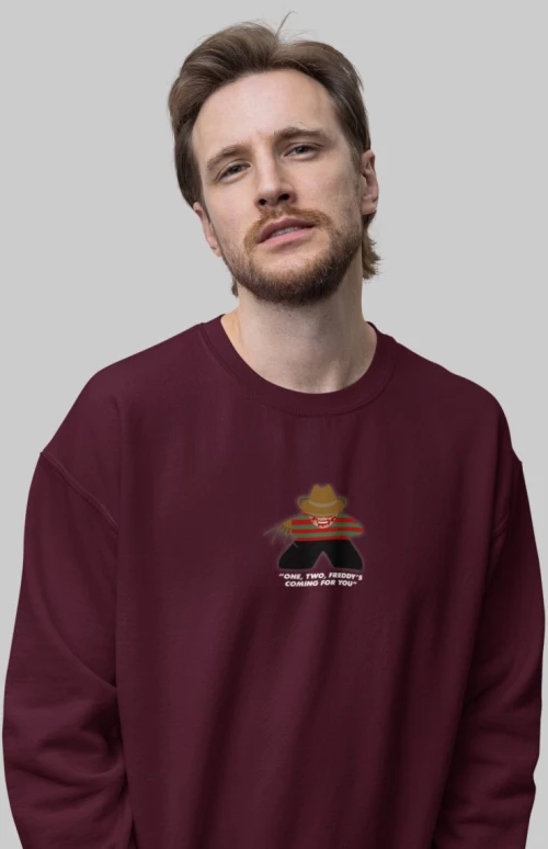 Freddy Krueger Meeple Φούτερ - BURGUNDY