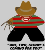 Freddy Krueger Meeple Φούτερ - BURGUNDY