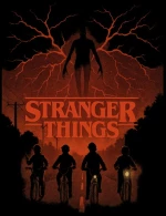 Stranger Things Night Riders Φούτερ με Κουκούλα - BLACK