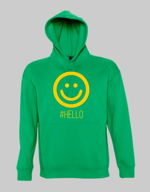 Offer | Hello hoodie - KELLY GREEN