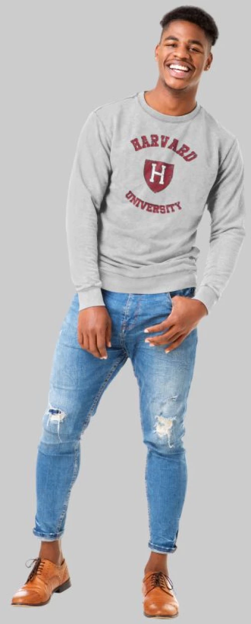 Offer | Harvard Sweatshirt (Replica) - GREY MELANGE
