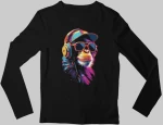 Funky Monkey Παιδικό Μακρυμάνικο T-Shirt - BLACK