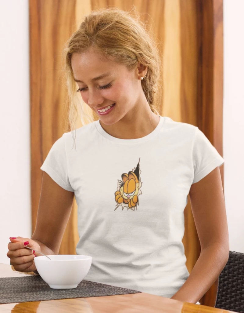 Garfield W T-Shirt - BLACK