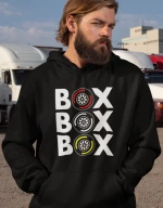 "Box Box Box" Φούτερ με Κουκούλα - RED