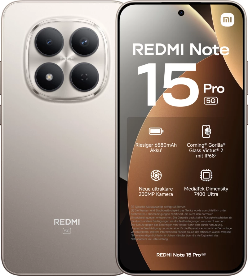 Xiaomi Redmi Note 15 Pro 5G (8GB/256GB) Titanium