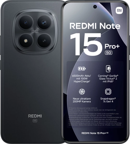 Xiaomi Redmi Note 15 Pro+ 5G (8GB/256GB) Midnight Black