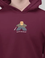 Jason Voorhees Meeple Φούτερ με Κουκούλα - BURGUNDY