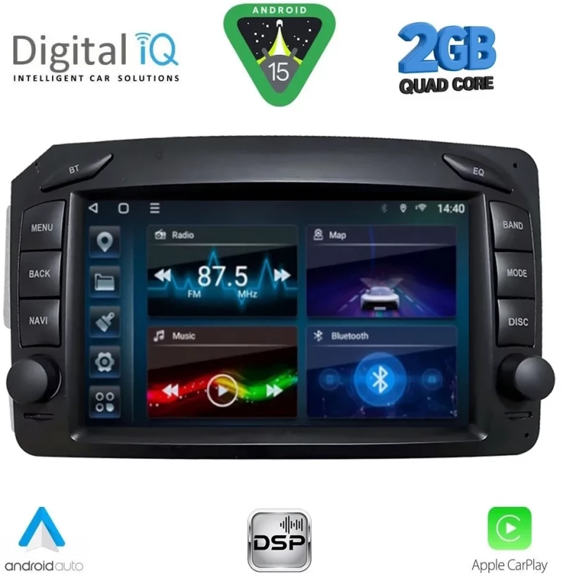 DIGITAL IQ BLD 271_CPA (7" DECK) MULTIMEDIA SYSTEM for MERCEDES C (W203) mod. 1999-2004 DIGITAL IQ BLD 271_CPA