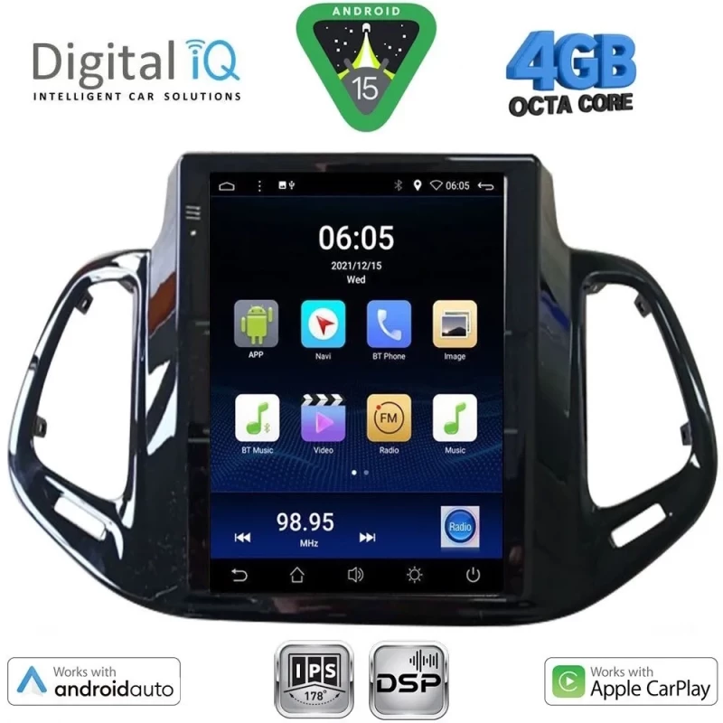 DIGITAL IQ BXF 6878_CPAA TESLA STYLE for JEEP COMPASS mod. 2017-2021 DIGITAL IQ BXF 6878_CPAA
