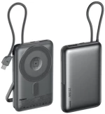 Remax MC-01 MagSafe Power Bank 10000mAh με Θύρα USB-C Γκρί