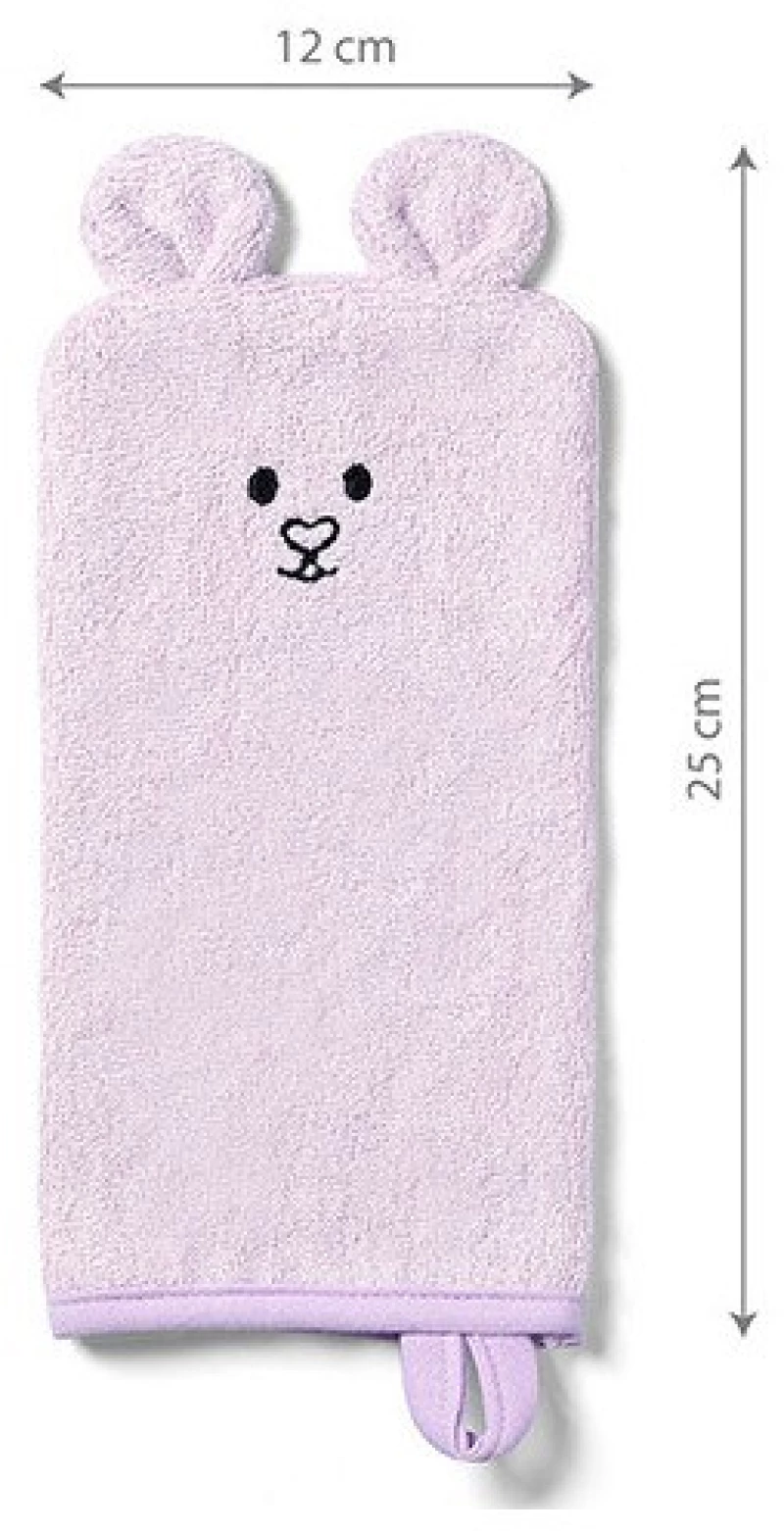 Γάντι Πλυσίματος Babyono Bamboo Μωβ BN787/01 12x25