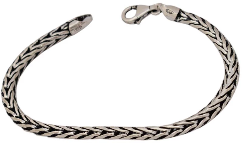 Βραχιόλι Ανδρικό King's Chain Ασήμι 925 πλέξη Βυζαντινή Gatsa BR2941