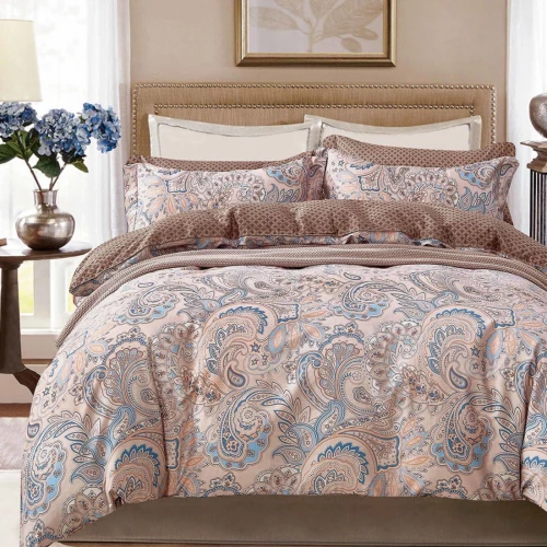 Σετ Σεντόνια Υπέρδιπλα 4 Τεμαχίων Aslanis Home  Aria Ροζ 235x270