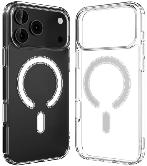 Θήκη TPU Σιλικόνης GREEN ON με Magsafe και Ενισχυμένες Γωνίες για iPhone 17 Pro Max - Διάφανη