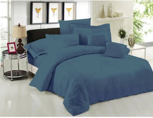 Σεντόνι Υπέρδιπλο με Λάστιχο Le Blanc Polycotton Dusty Blue 160x200+35