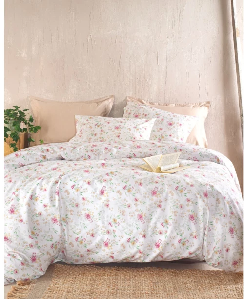 Σετ Σεντόνια Υπέρδιπλα 4 Τεμαχίων Rythmos Sorin Ροζ 230x270