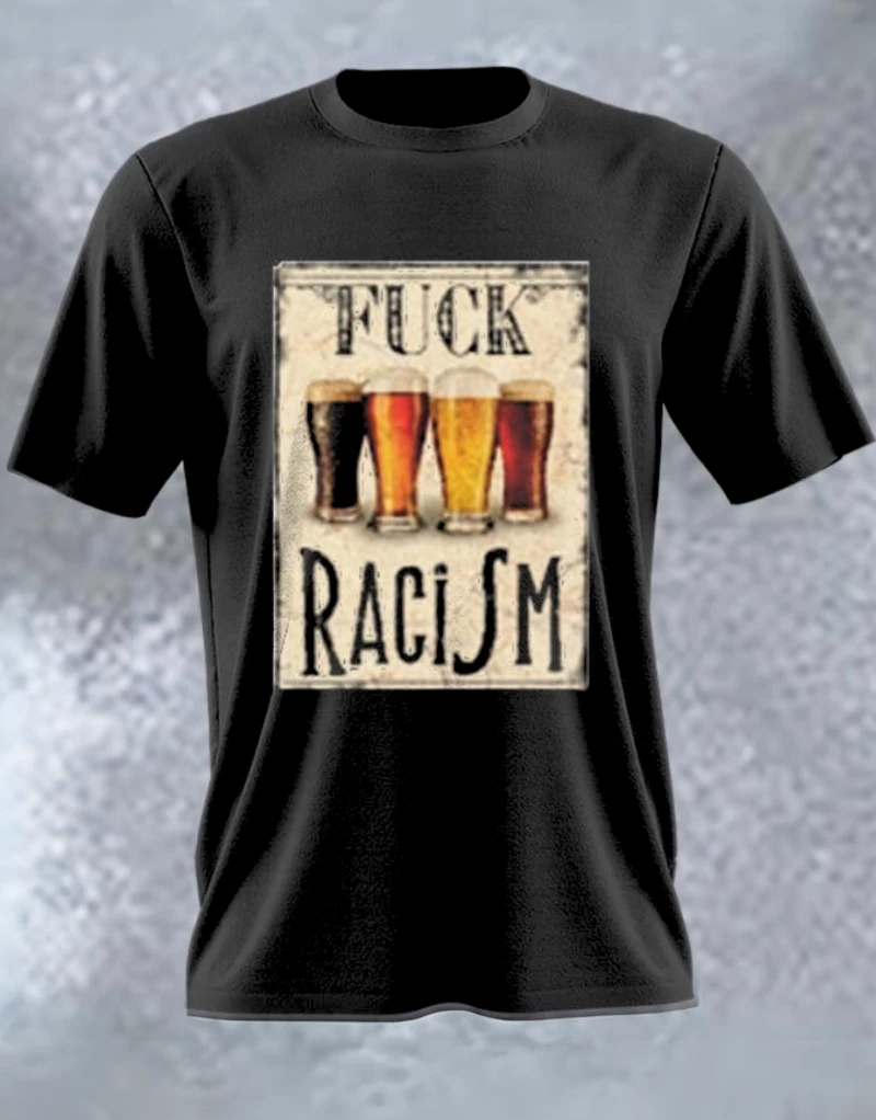 Αντρική Μπλούζα F*ck Racism MC166-Μαύρο