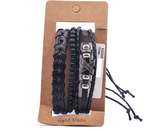 Δερμάτινα Βραχιολάκια Σετ 4 Τεμάχια  522329