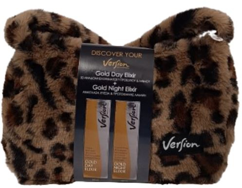 Version Gold Day Elixir & Gold Night Elixir Σετ Περιποίησης για Αντιγήρανση, Ενυδάτωση & Λάμψη 3τμχ