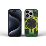 FORCELL F-PROTECT Θήκη πλάτης Military με MagSafe για iPhone 16 cyber green