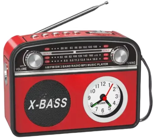 Επαναφορτιζόμενο ραδιόφωνο Retro με Bluetooth - PR-1002BT - 241434 - Red